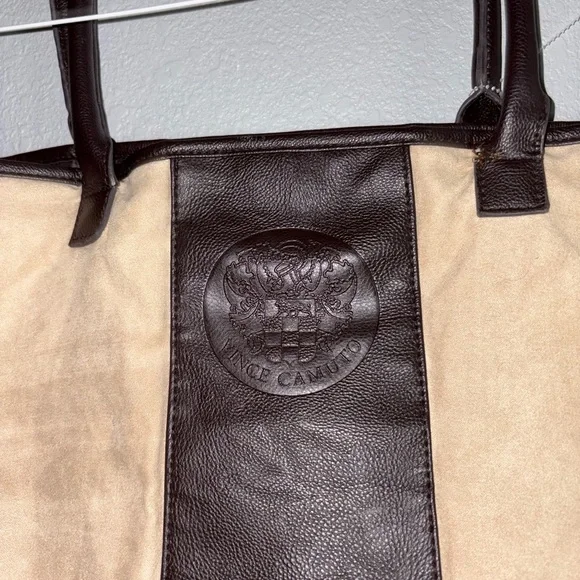 Vince Camuto Tan and Dark Brown Women's Tote - Picture 2 of 5